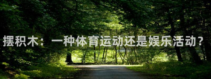 3377体育官网下载平台注册流程视频:摆积木:一种体育运动还